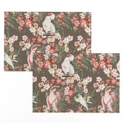 BARKCLOTH BIRDS - BARKCLOTH BIRDS COLLECTION  (TAUPE)