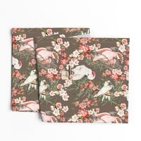 BARKCLOTH BIRDS - BARKCLOTH BIRDS COLLECTION  (TAUPE)