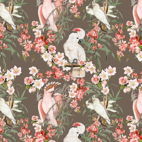 BARKCLOTH BIRDS - BARKCLOTH BIRDS COLLECTION  (TAUPE)