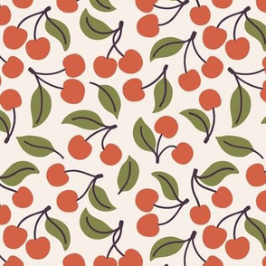 Cherry berries. Summer design.