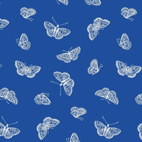 Sketched Butterfly - Blue