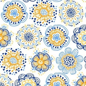 Whimsical Anaya Floral - Cool Blue
