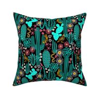 Sonoran Landscape (Teal and Coral)