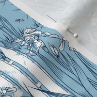 Toile Iris Pond Pattern Small | Sky Blue+Navy+White