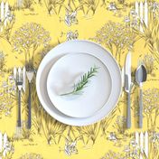 Toile Iris Pond Pattern Small | Sunny Yellow+Black+White