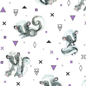 Little Stinker – geometric shapes (purple)