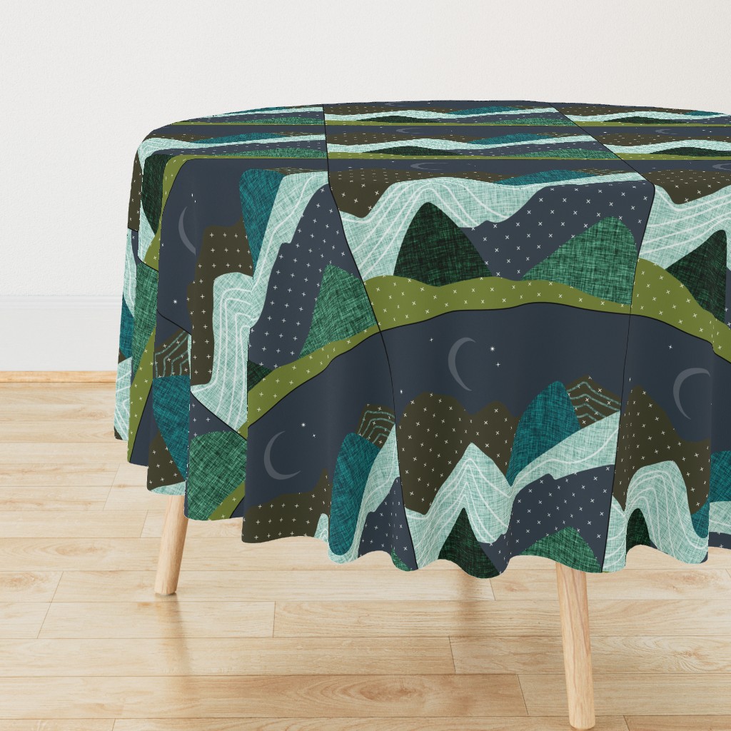 6 loveys: layered mountain // olive x, summit, green olive, 165-8 x, blue pine, teal no. 2, 174-15 x