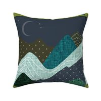 6 loveys: layered mountain // olive x, summit, green olive, 165-8 x, blue pine, teal no. 2, 174-15 x