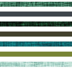 1/2" linen stripes // olive, summit, green olive, 165-8, blue pine, teal no. 2, 174-15