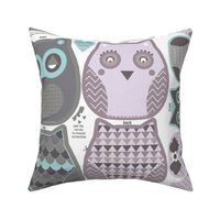 owls family cut and sew template