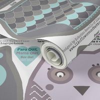 owls family cut and sew template