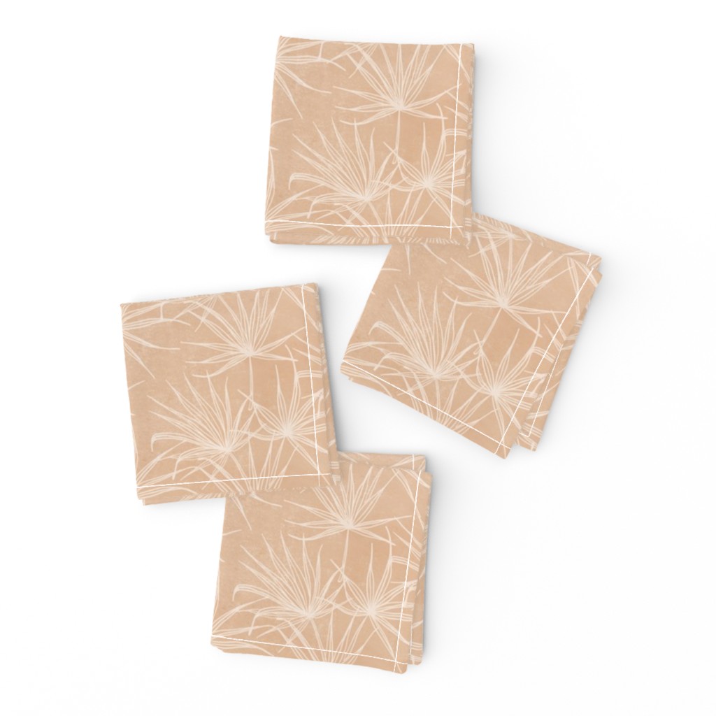 Small // Boho bone fan palms on sandy beige