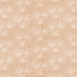 Small // Boho bone fan palms on sandy beige