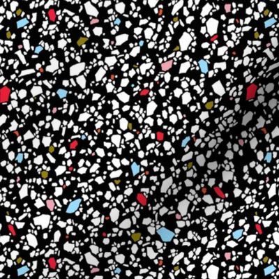 Tiny Terrazzo in black, white and pops of colour 