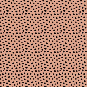 Little tiny polka dots sweet boho basic spots animal inspired minimal nursery print black moody coral