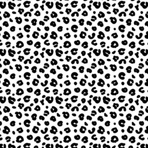 Tiny smooth cheetah boho indian summer jungle animal print nursery monochrome black and white