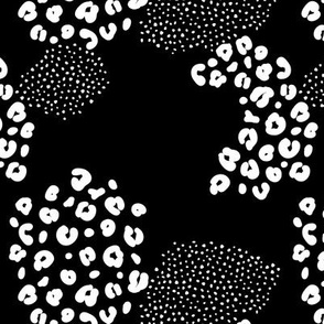 Jungle spots and panther print abstract modern style nursery monochrome black and white