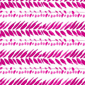 hot pink and white small leaf stripe