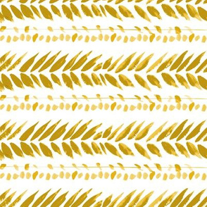 gold and white small leaf stripe