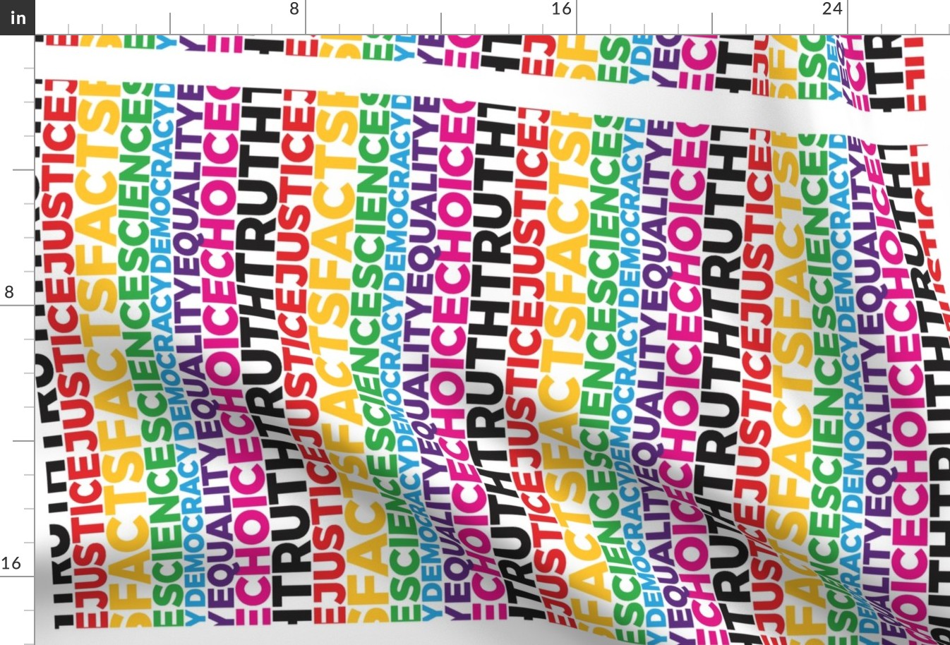 Rainbow tea towel