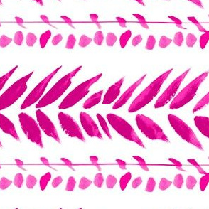 hot pink and white large leaf stripe 