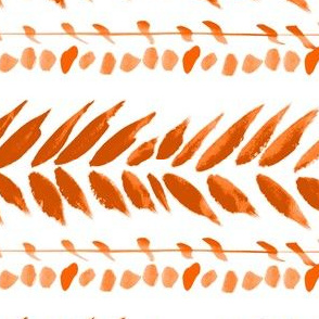 orange and white large leaf stripe 