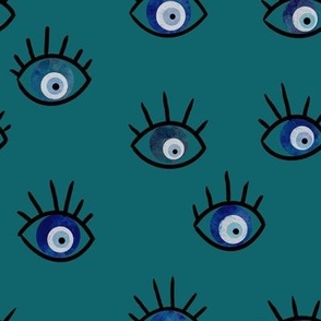 Evil Eye Simple Dark Turquoise