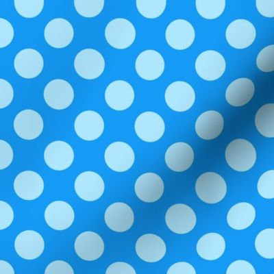 Cyan Turquoise Blue Polka Dots [medium]
