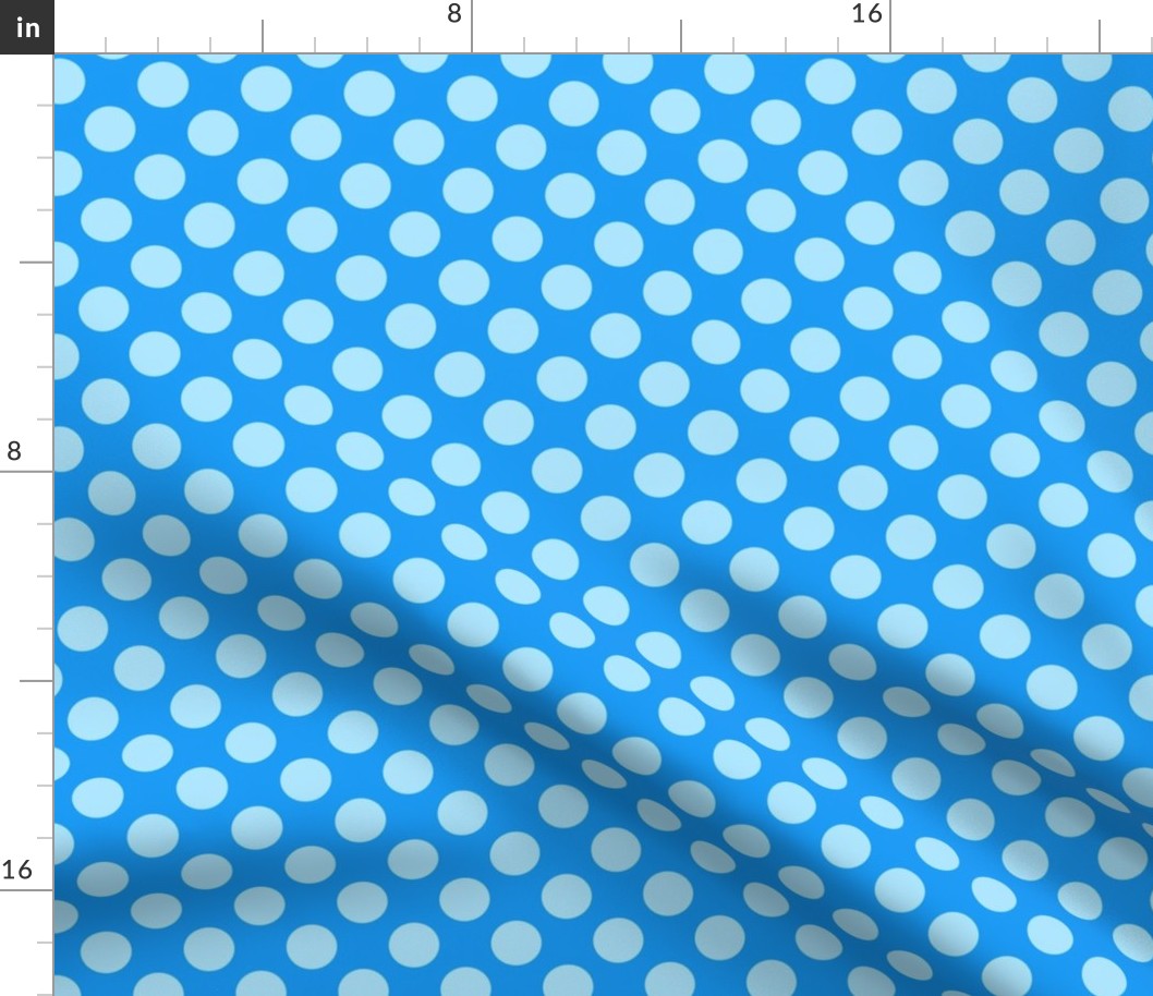 Cyan Turquoise Blue Polka Dots [medium]