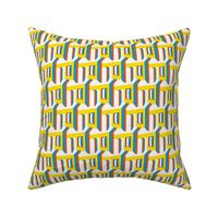 Urban Abode- Maze Color Block- Yellow- Ditsy Scale