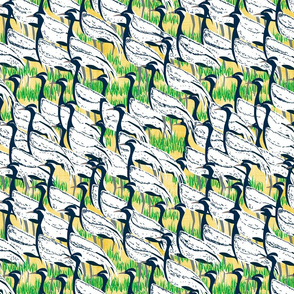 Flock of Demoiselle Cranes- Regular scale