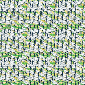 Flock of Demoiselle Cranes- Small scale