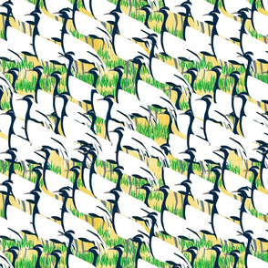 Damsels of the Sky- Flock of Demoiselle Cranes- Regular Scale