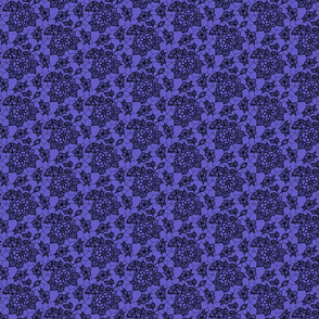 black lace flower on purple - small