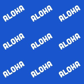 Aloha on blue