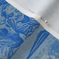 Blue Toile Reading