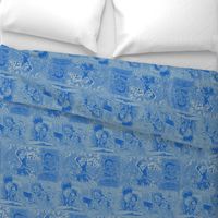 Blue Toile Reading