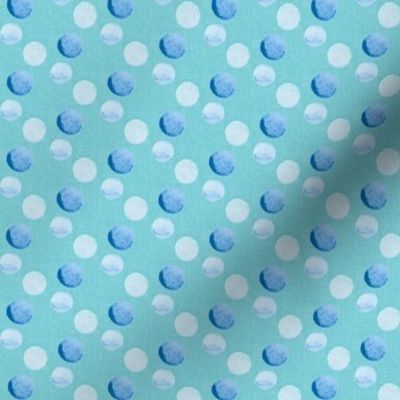 Polka Dots Aqua Navy Powder Blue 