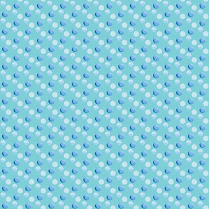 Polka Dots Aqua Navy Powder Blue 