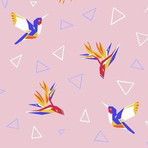 birds of paradise - pink
