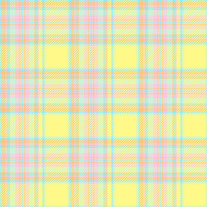 pastel plaid yellow