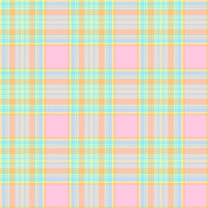 pastel plaid pink