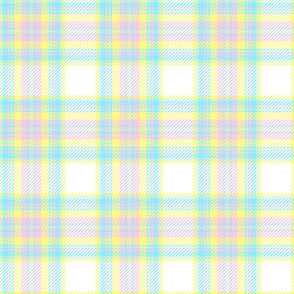 pastel plaid white with yellow accents