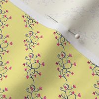 Viney floral yellow