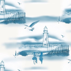 Lighthouse Bay_ Off the wall Toile Challenge 2 Colors