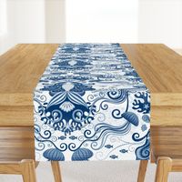 Meditating Mermaid Toile - Mindful Mermaids Damask