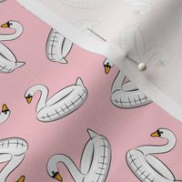 (extra small scale) swan pool float - pink C20BS