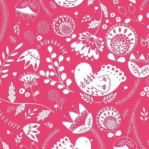 Birdie toile fucsia INV