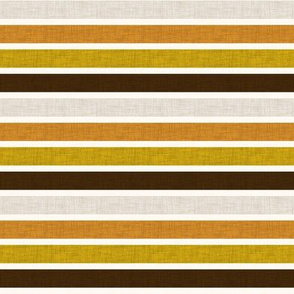 Fall Stripes Linen // Greige, Burnt Orange, Mustard, Chocolate