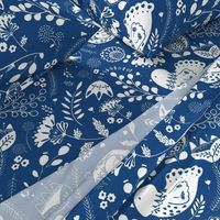 Birdie toile classic blue INV